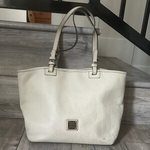 Dooney & Bourke Cream Leather Tote
